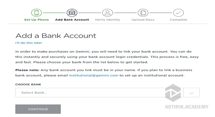 اتصال حساب بانکی